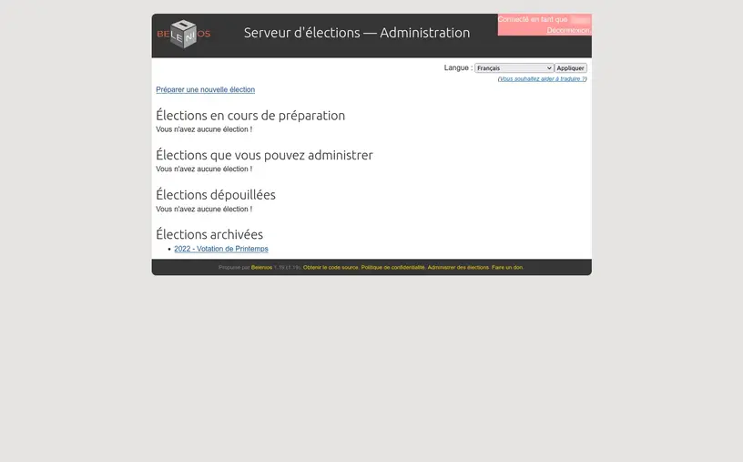Capture de VOTER•CONVERGER